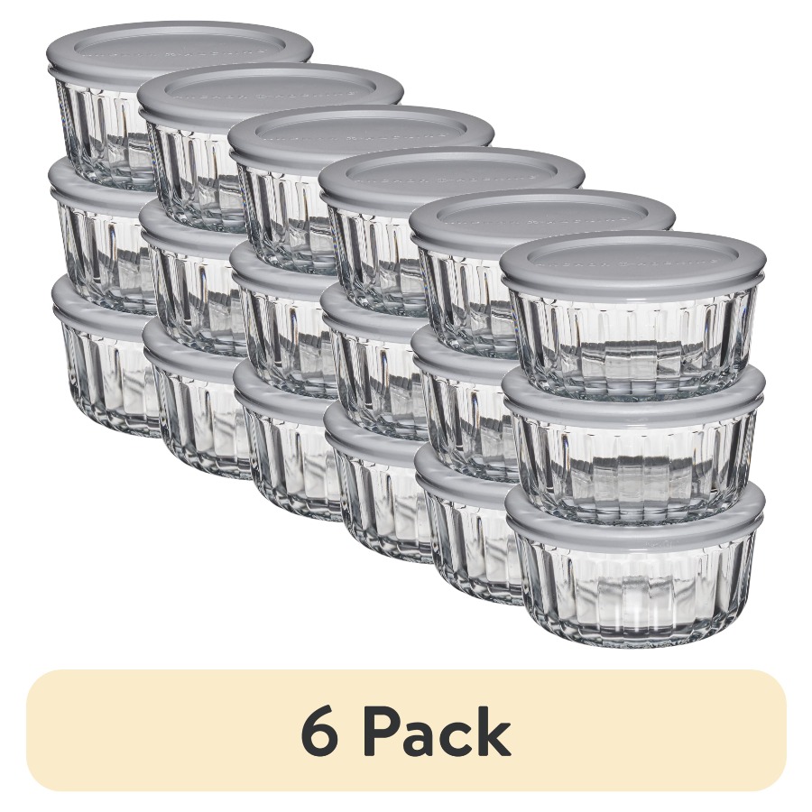Meal Prep Kitchen - Versatile 6-Pack Round Storage Containers with