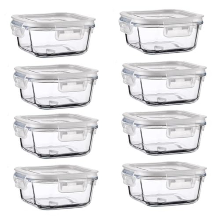 Meal Prep Bowl - 16oz Square Glass Food Storage Containers