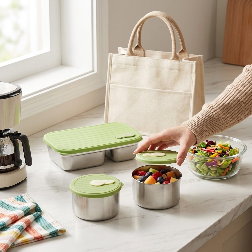 Meal Prep Ideas - Microwave Safe 304 Stainless Steel Bento