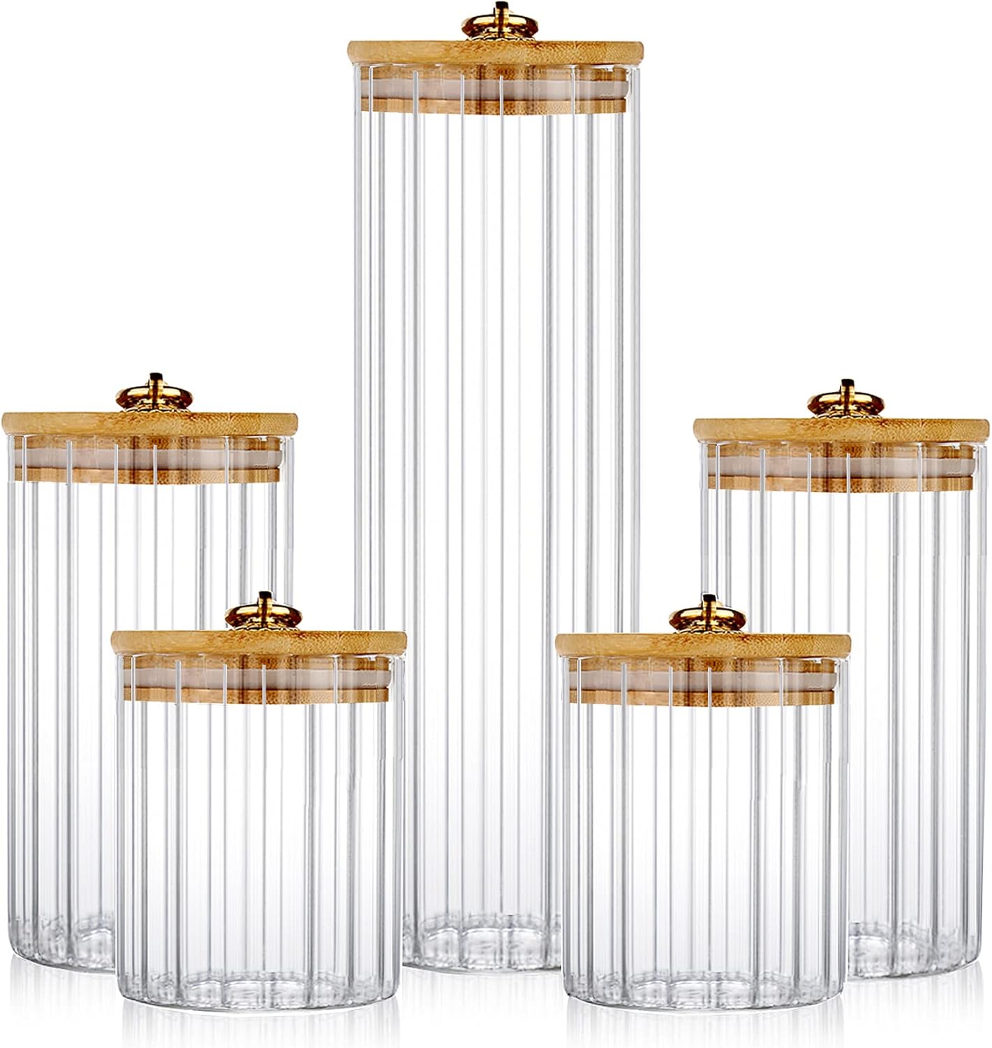 Glass Storage Jars Set of 5, D - Glass Container Set incelemesi ve fiyatı