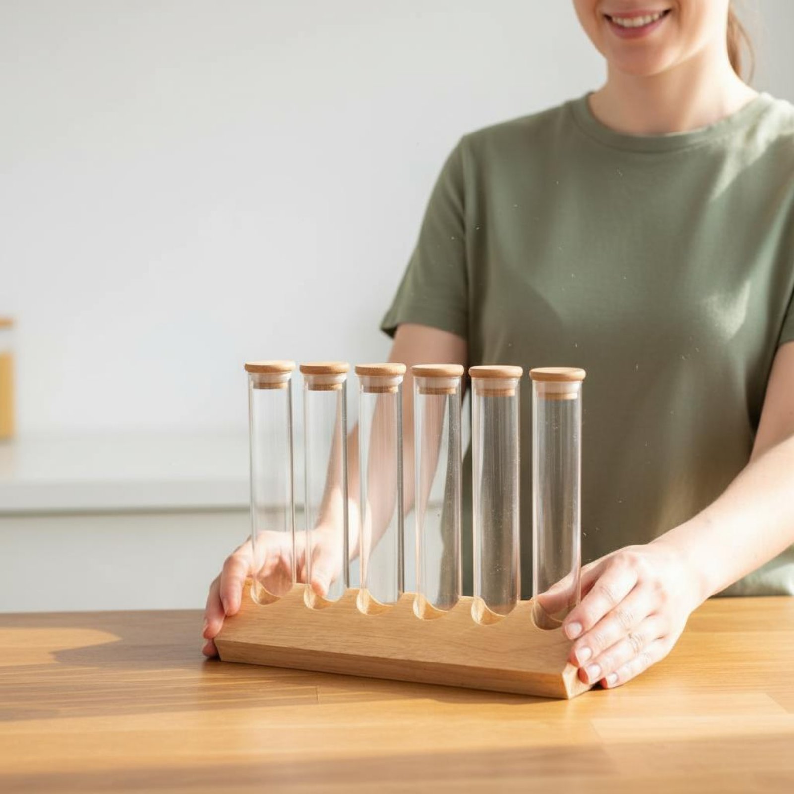 Glass Tube Container Set with  - Glass Container Set incelemesi ve fiyatı
