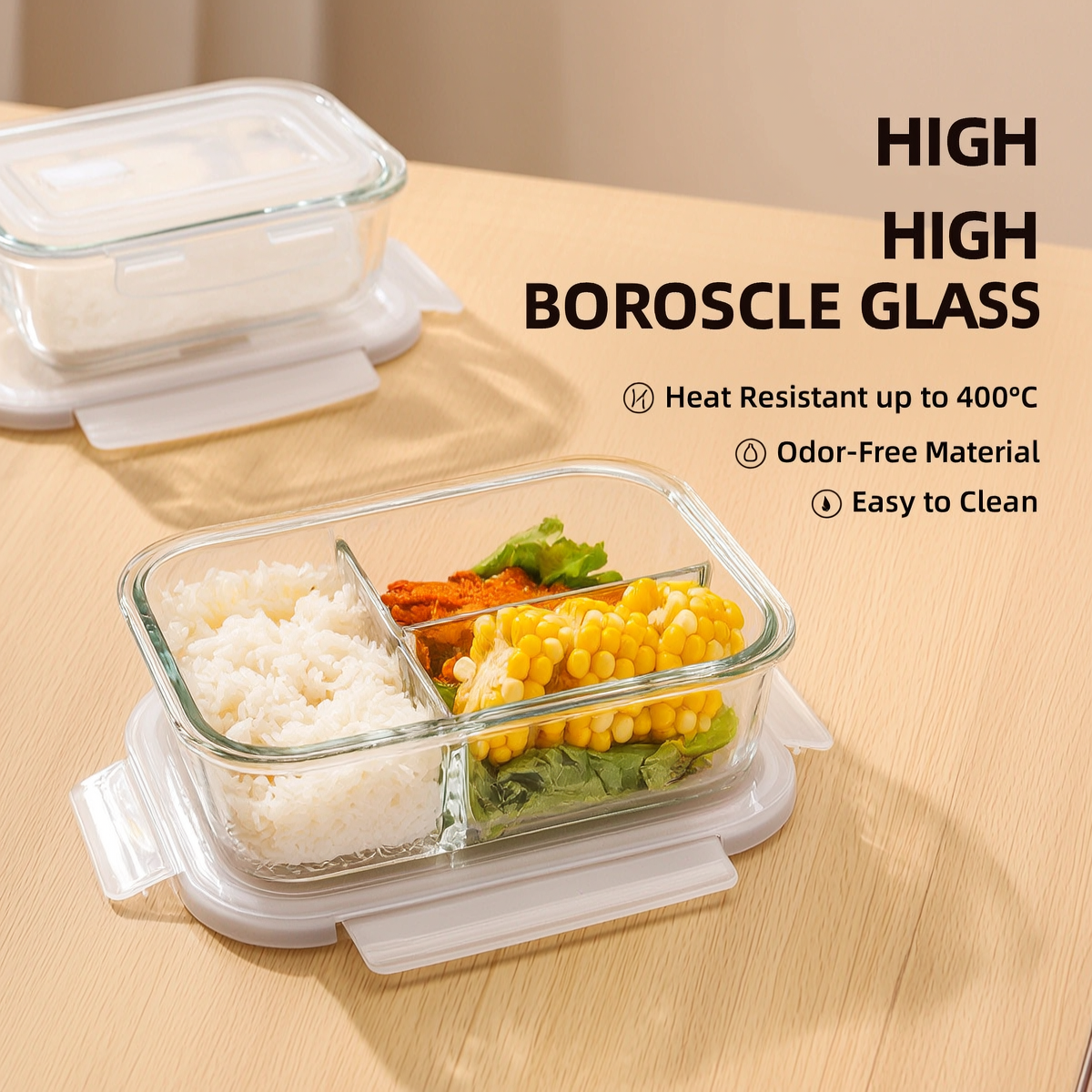 White Glass Food Storage Conta - Meal Prep Bowl incelemesi ve fiyatı