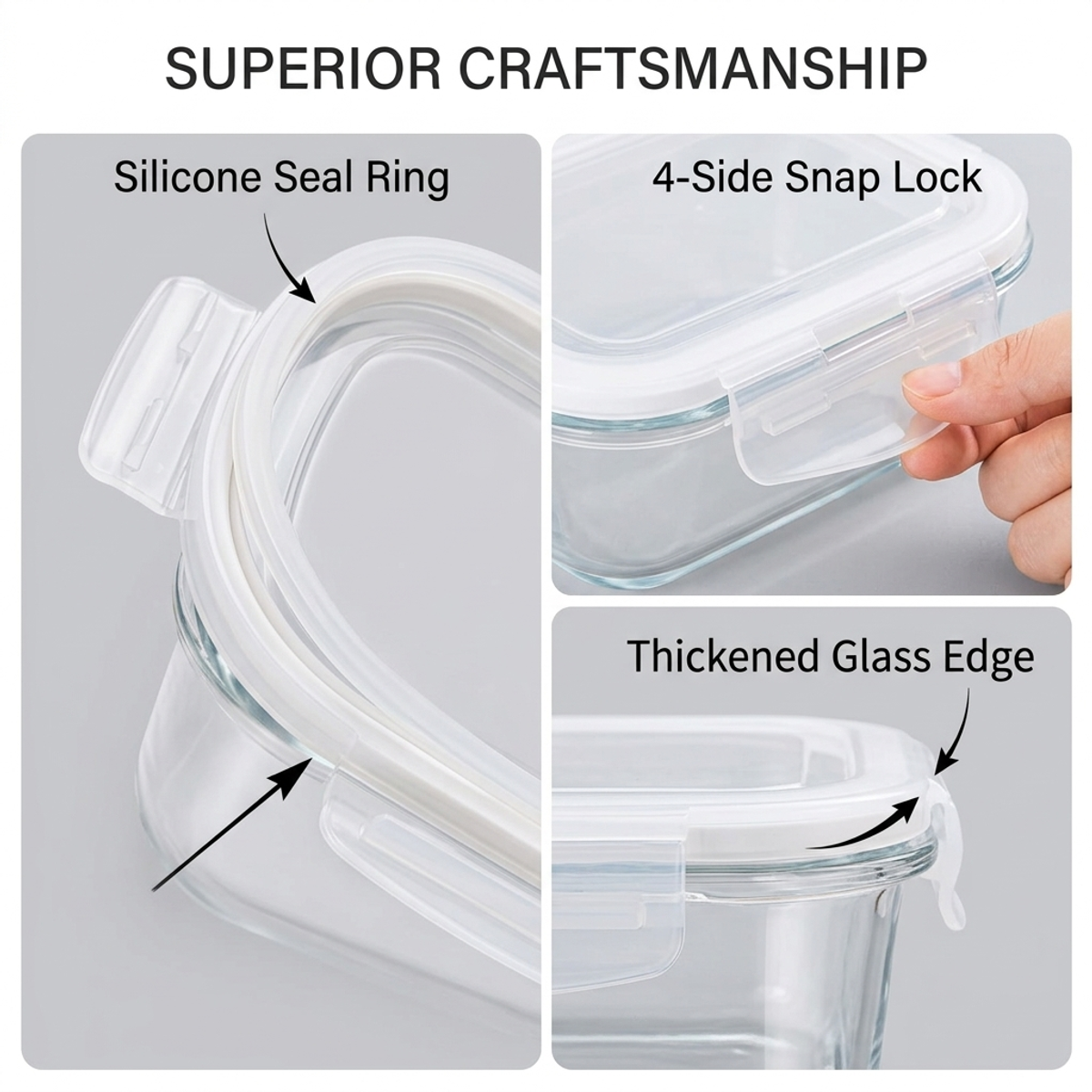 White Glass Food Storage Conta - Meal Prep Bowl incelemesi ve fiyatı
