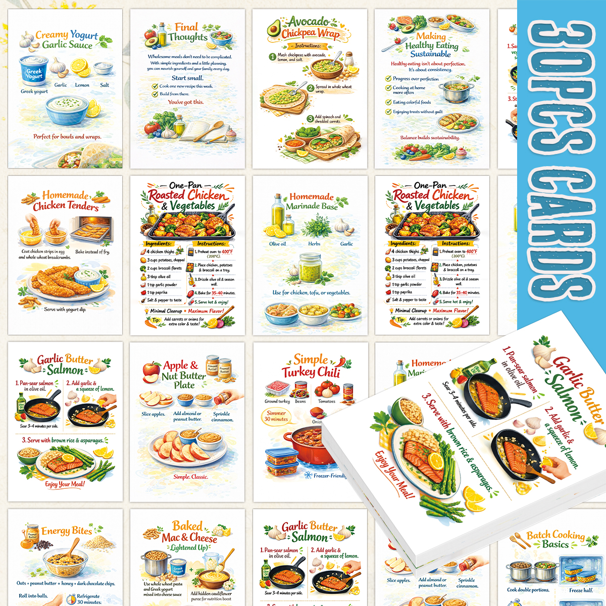 30pcs Wholesome Meals Recipe C - Meal Prep Simple incelemesi ve fiyatı