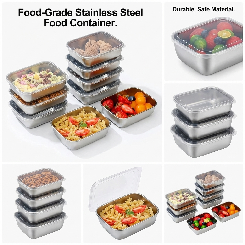 5PCS Stainless Steel Food Stor - Meal Prep Ideas incelemesi ve fiyatı