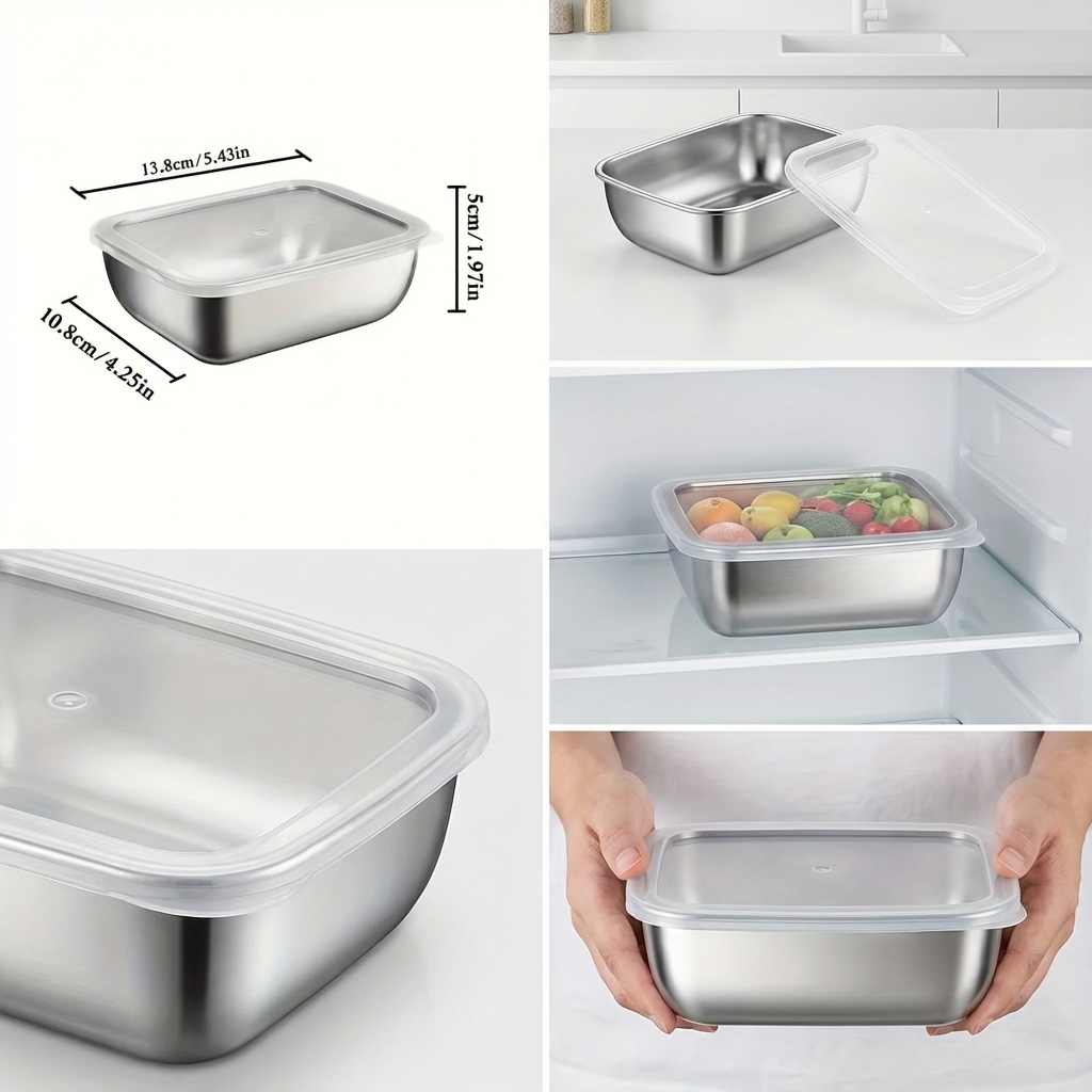 5PCS Stainless Steel Food Stor - Meal Prep Ideas incelemesi ve fiyatı