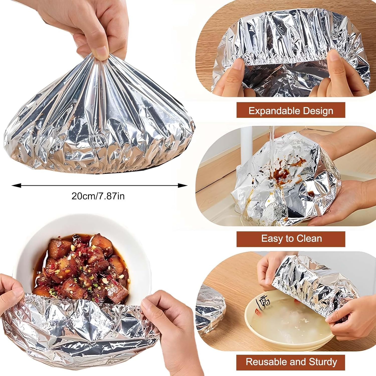 Reusable Aluminum Food Covers  - Meal Prep Bowl incelemesi ve fiyatı