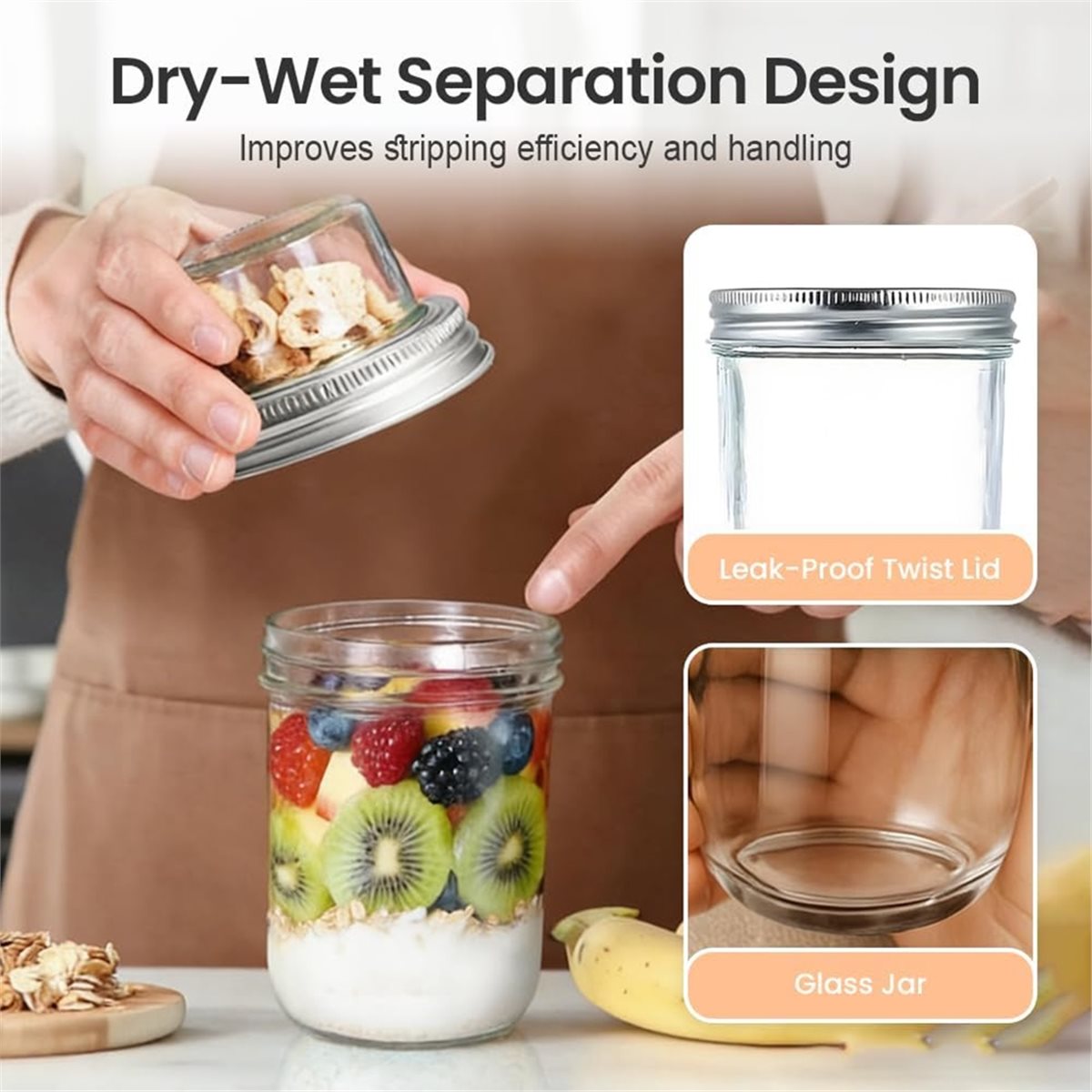 BAAE Overnight Oats Containers - Meal Prep Overnight Oats incelemesi ve fiyatı