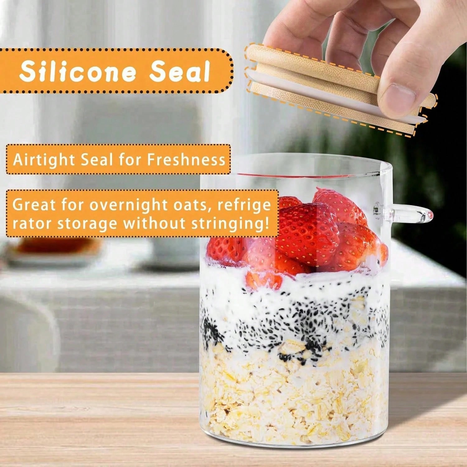 4 PCS Overnight Oats Container - Meal Prep Overnight Oats incelemesi ve fiyatı