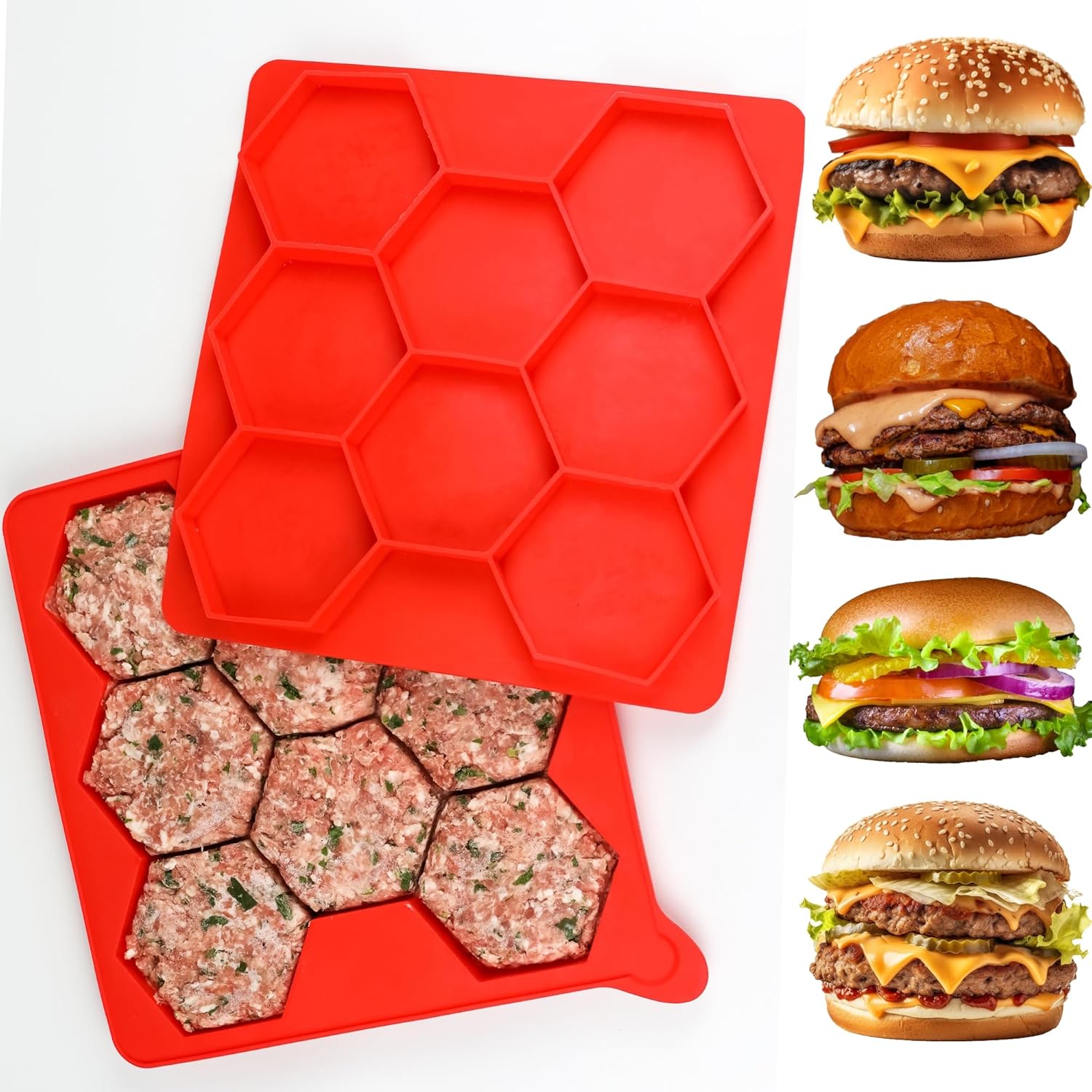 8 Hole Silicone Hamburger Pres - Meal Prep Ideas incelemesi ve fiyatı