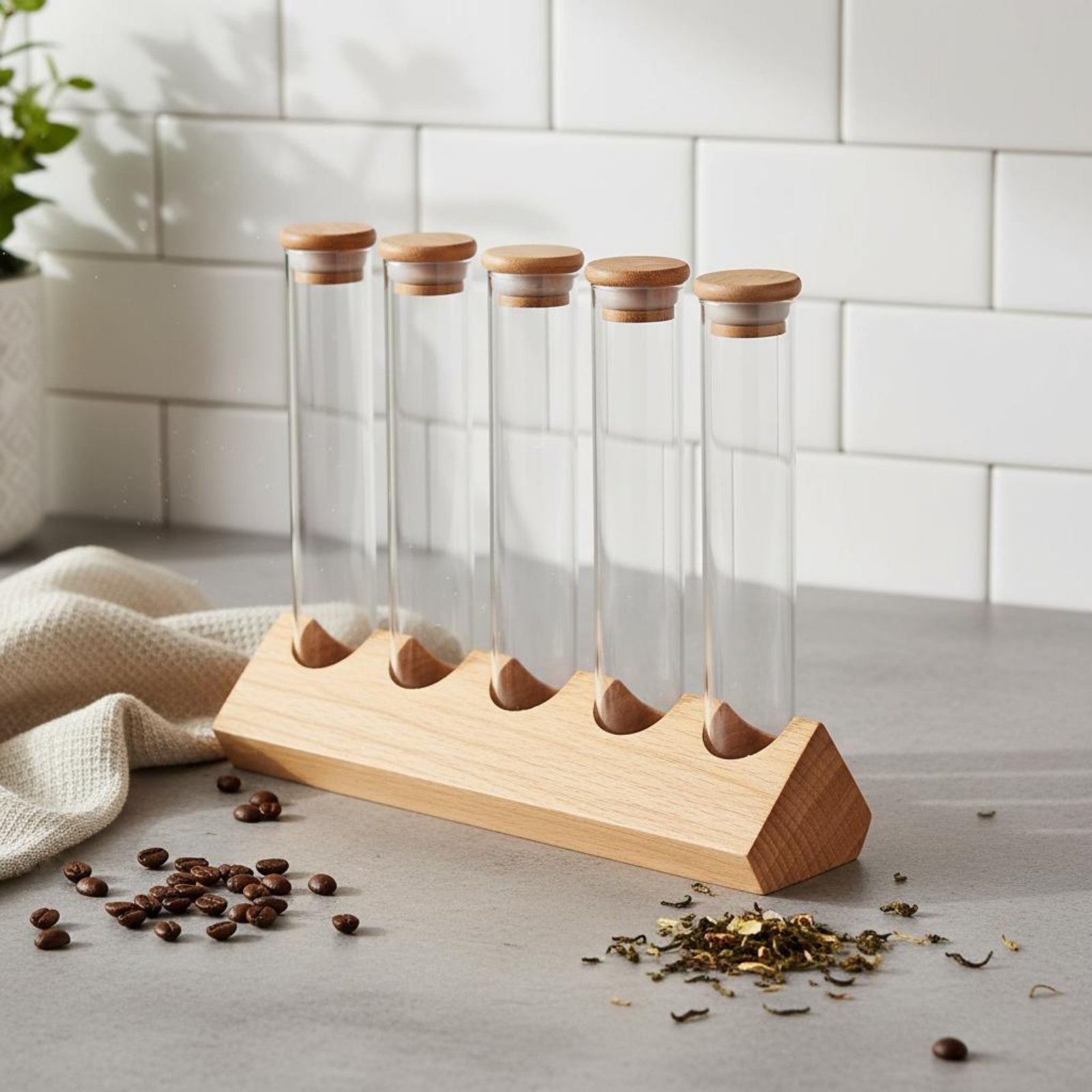 Glass Tube Container Set with  - Glass Container Set incelemesi ve fiyatı