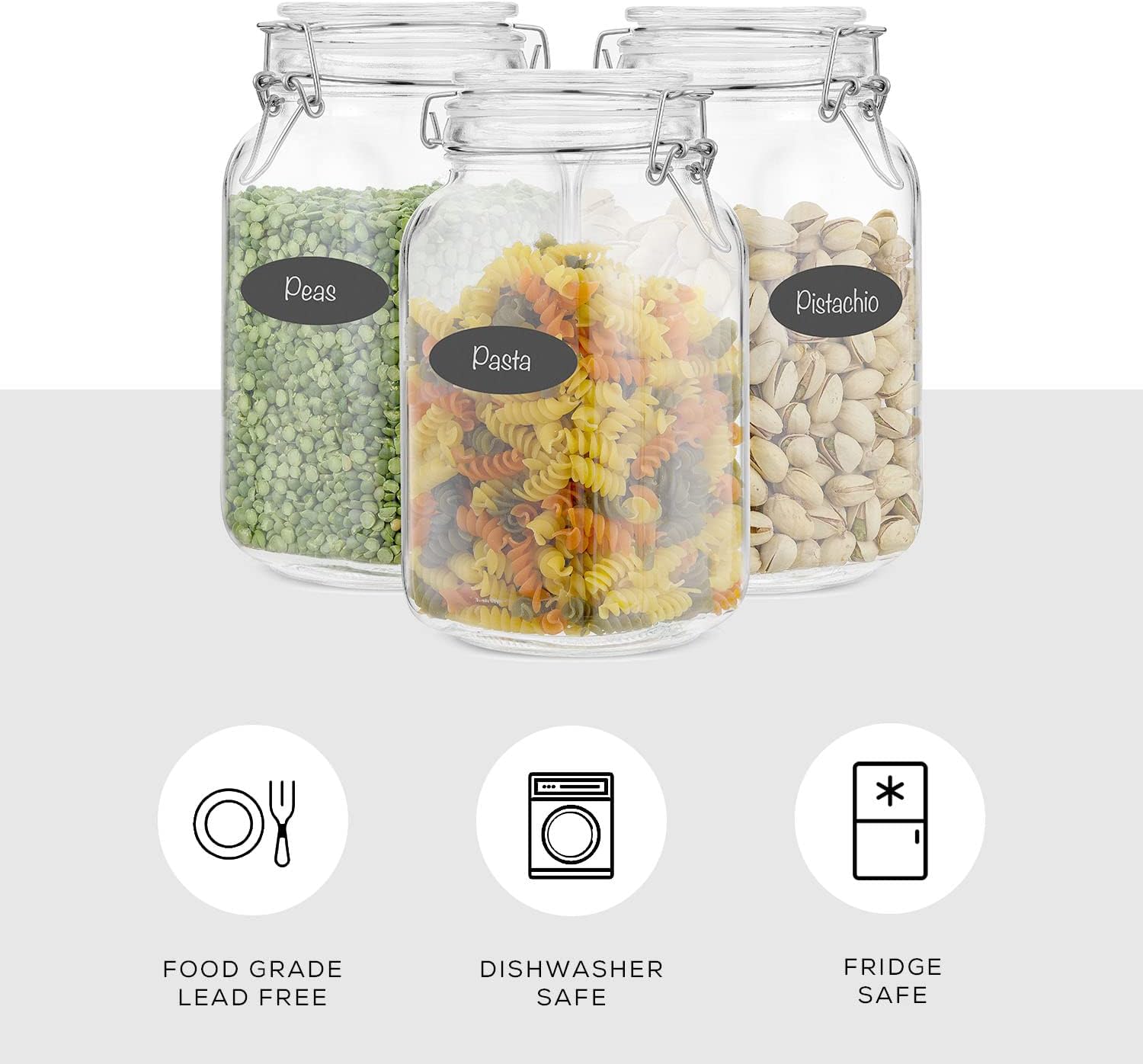 Airtight Glass Jars with Lids  - Glass Container Set incelemesi ve fiyatı