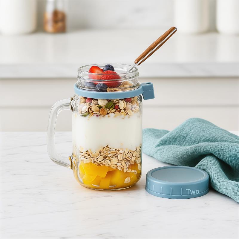 Glass Jar 500ml for Overnight  - Meal Prep Overnight Oats incelemesi ve fiyatı