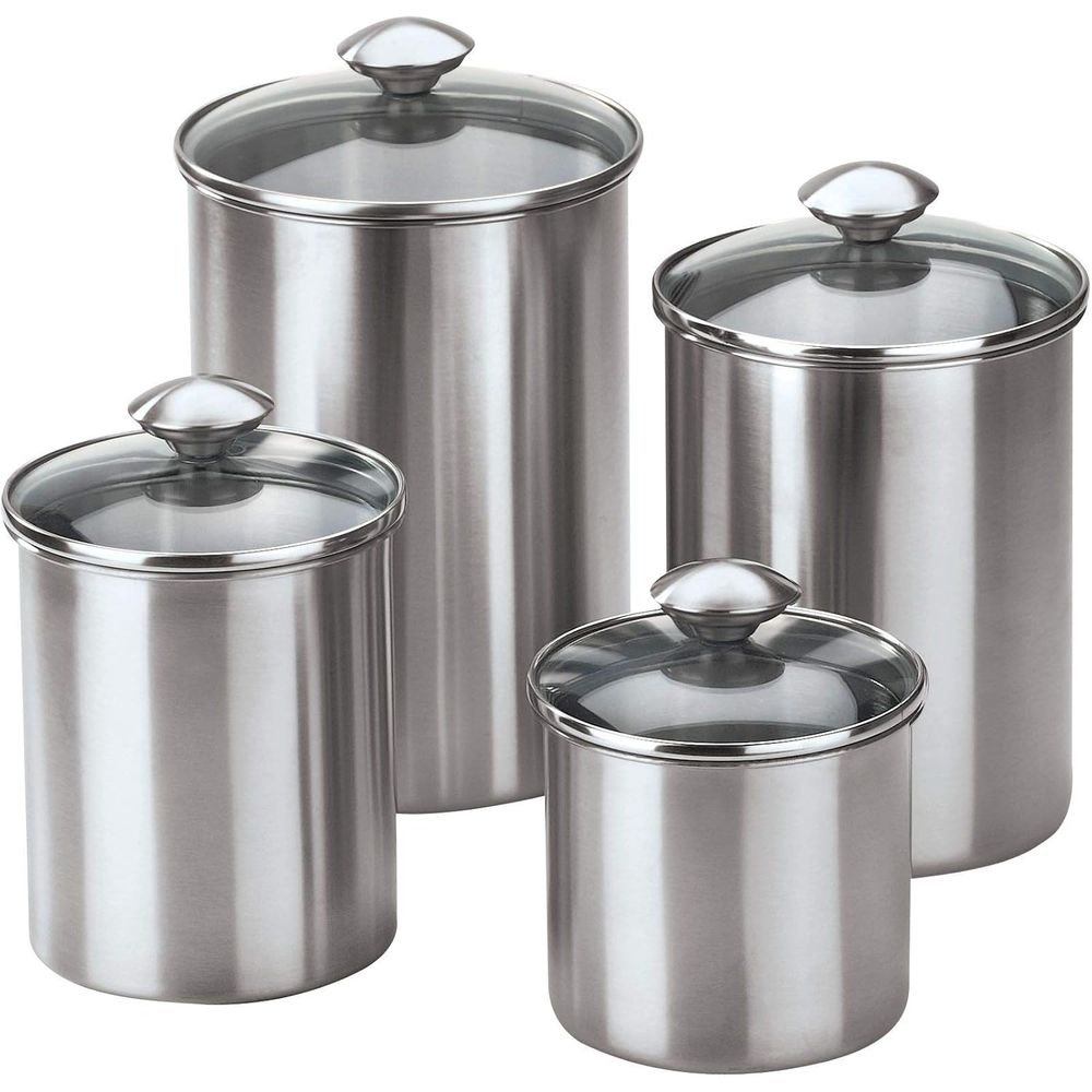 4-Piece Stainless Steel Food S - Glass Container Set incelemesi ve fiyatı