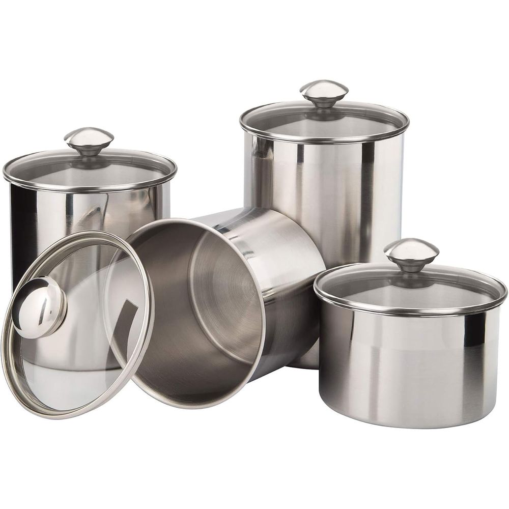 4-Piece Stainless Steel Food S - Glass Container Set incelemesi ve fiyatı