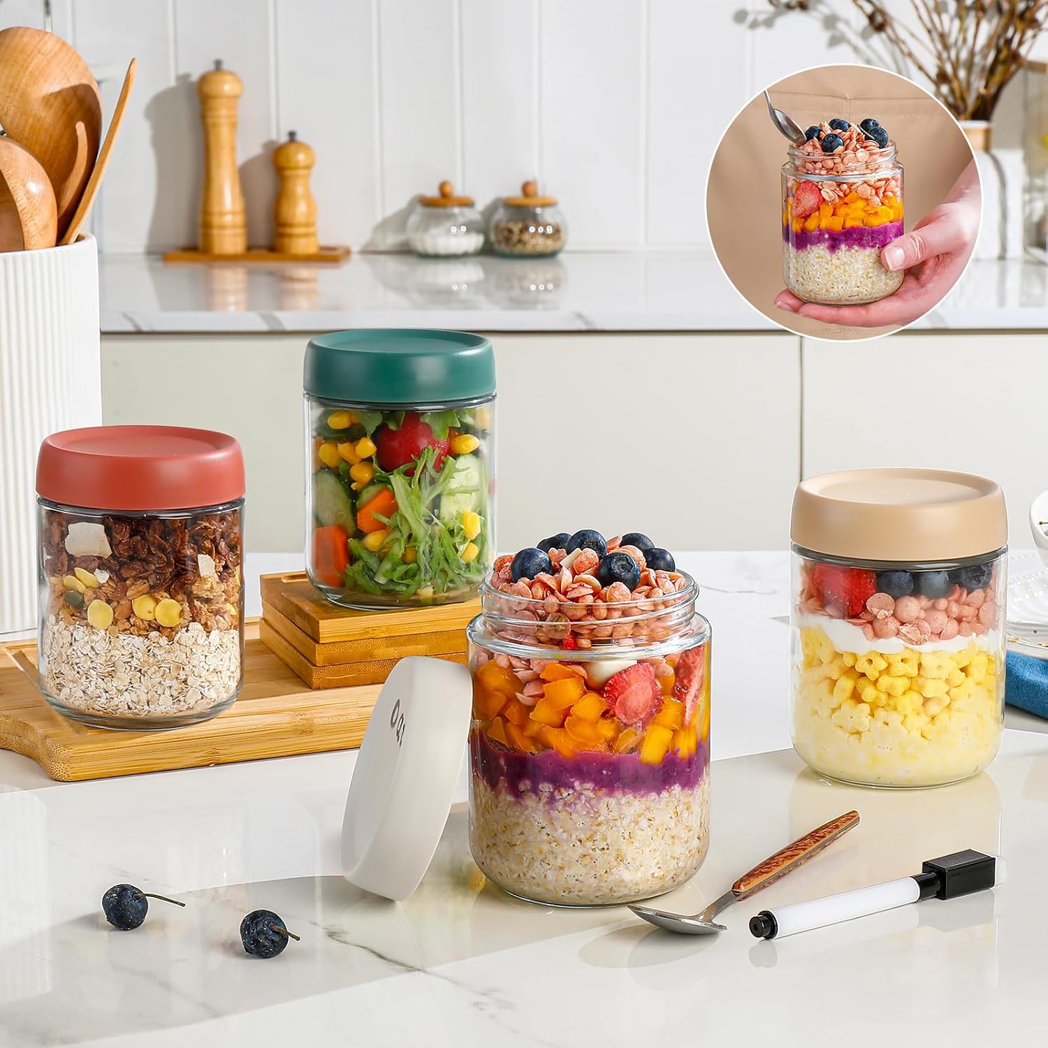 Glass Overnight Oats Container - Glass Container Set incelemesi ve fiyatı