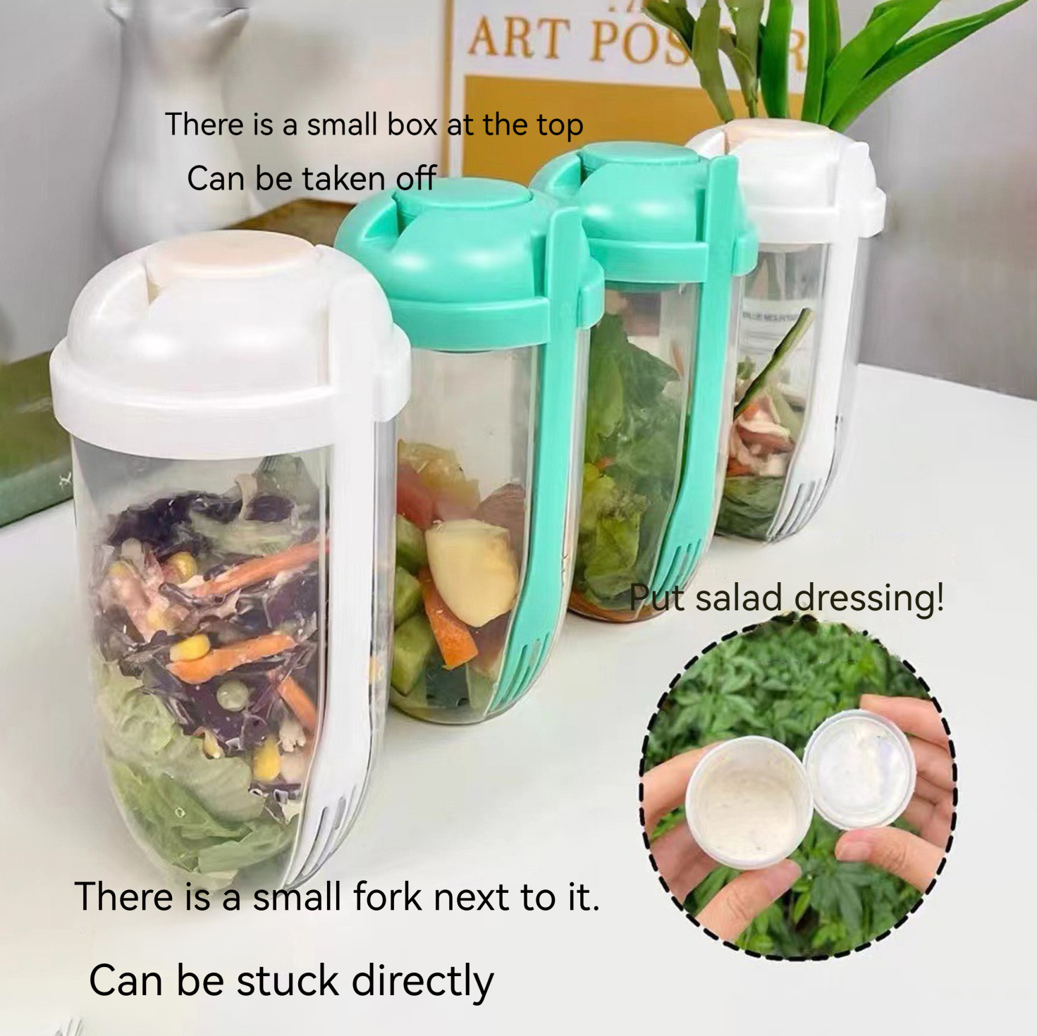 3In1 Portable Salad Cup Breakf - Meal Prep Bowl incelemesi ve fiyatı
