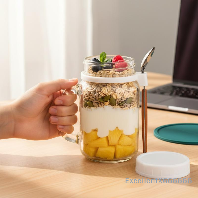 500ml Glass Container for Over - Meal Prep Overnight Oats incelemesi ve fiyatı