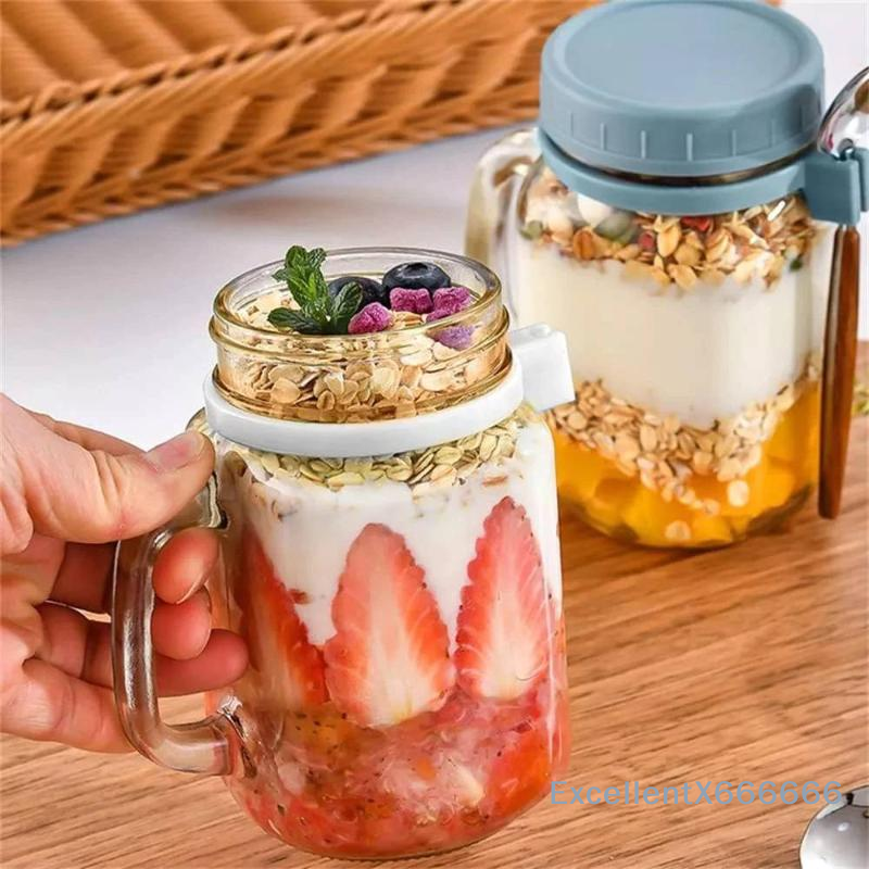 500ml Glass Container for Over - Meal Prep Overnight Oats incelemesi ve fiyatı