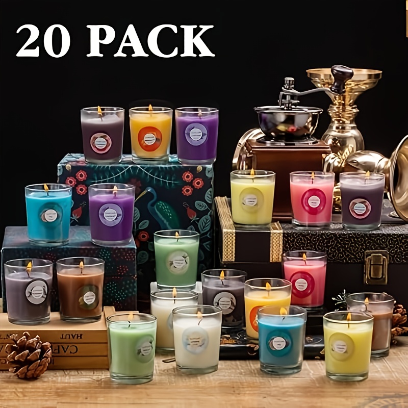 20 Packs Of Scented Candles, 1 - Glass Container Set incelemesi ve fiyatı