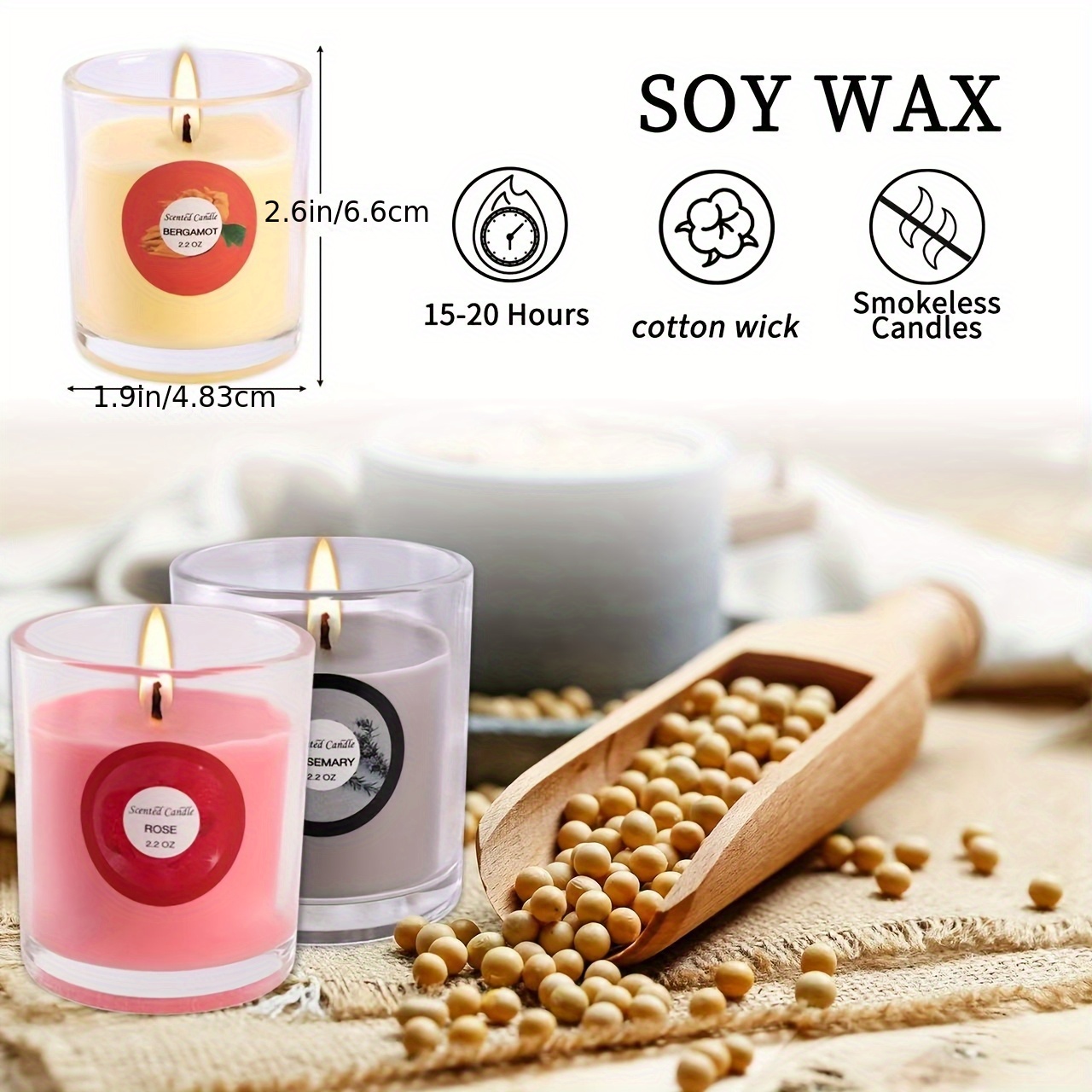 20 Packs Of Scented Candles, 1 - Glass Container Set incelemesi ve fiyatı