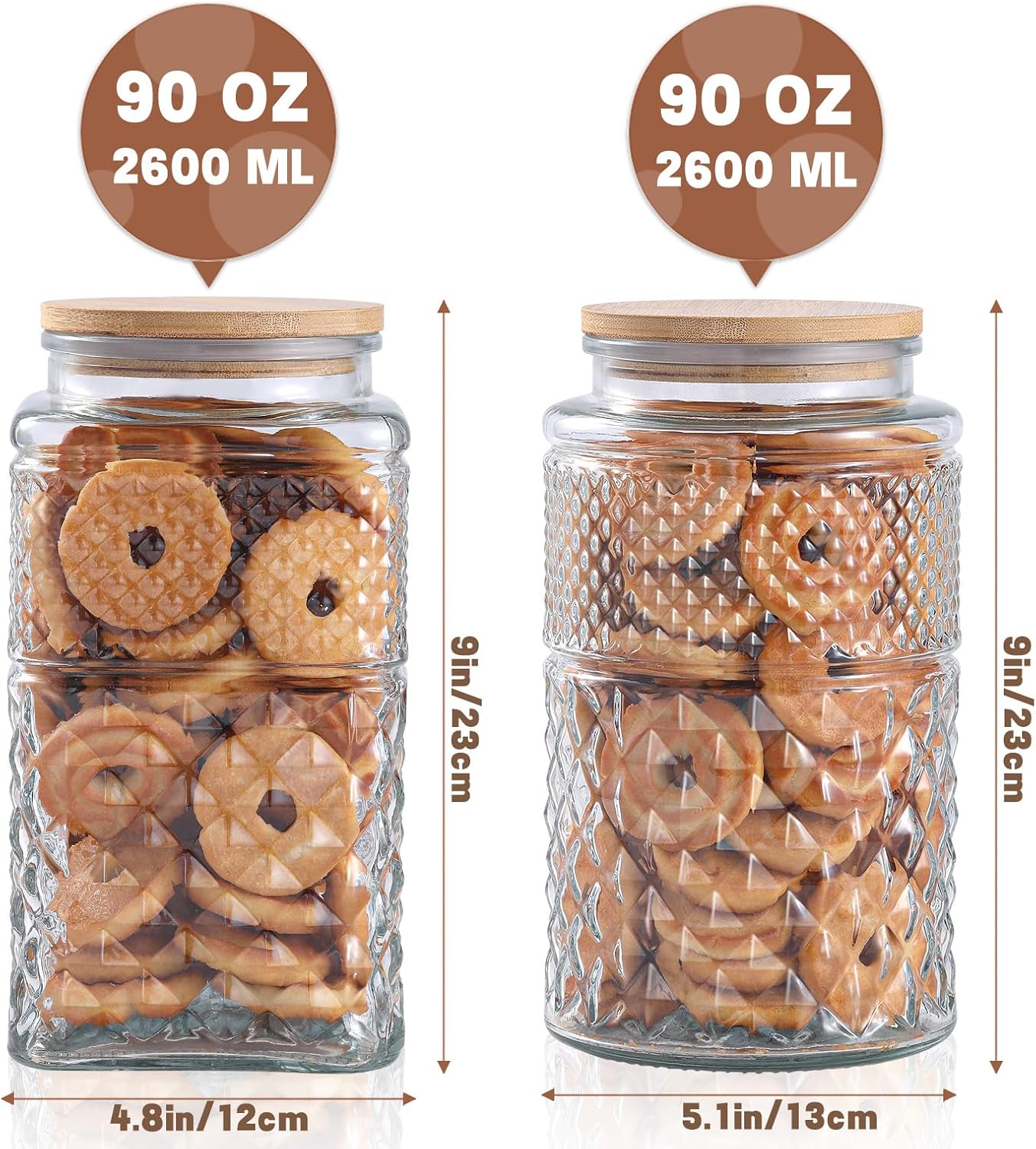 0.7Gallon/2600ml Glass Cookie  - Glass Container Set incelemesi ve fiyatı