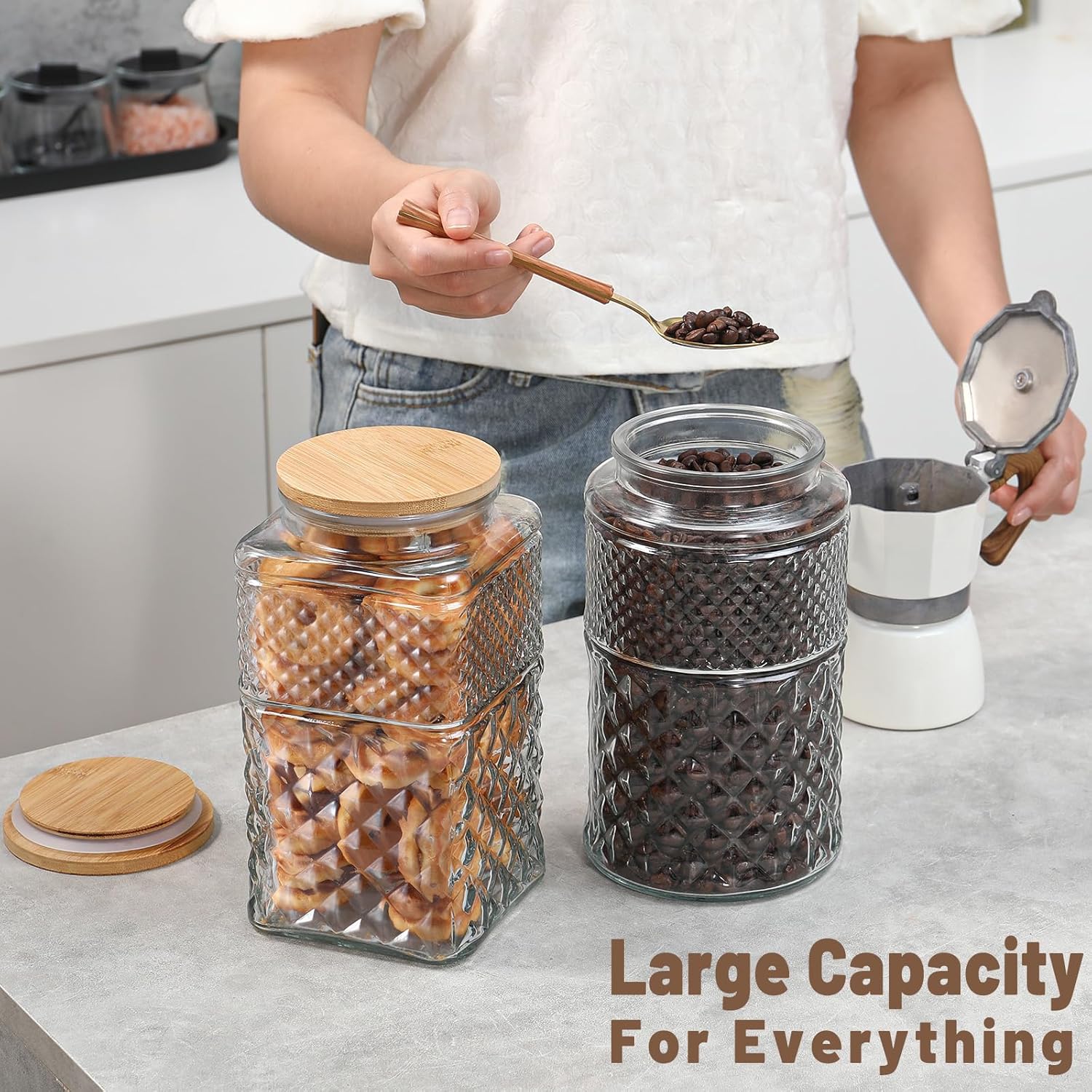0.7Gallon/2600ml Glass Cookie  - Glass Container Set incelemesi ve fiyatı