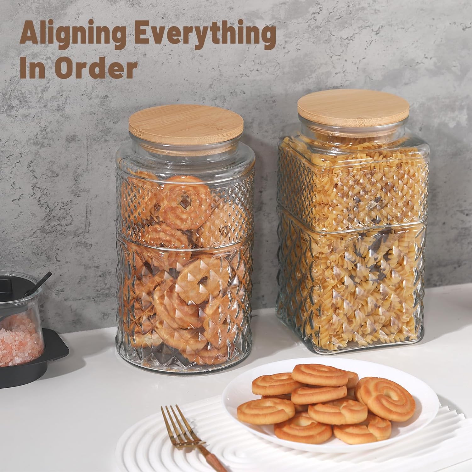 0.7Gallon/2600ml Glass Cookie  - Glass Container Set incelemesi ve fiyatı