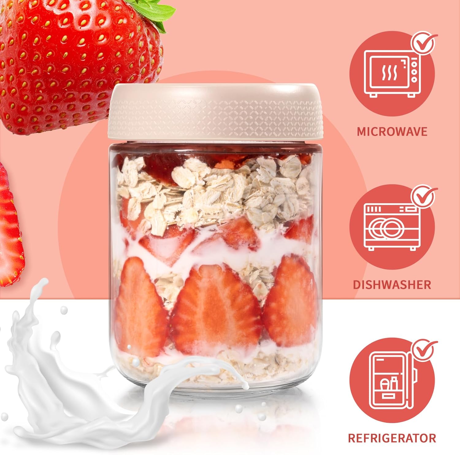 6 Pack 16oz Overnight Oats Con - Meal Prep Overnight Oats incelemesi ve fiyatı