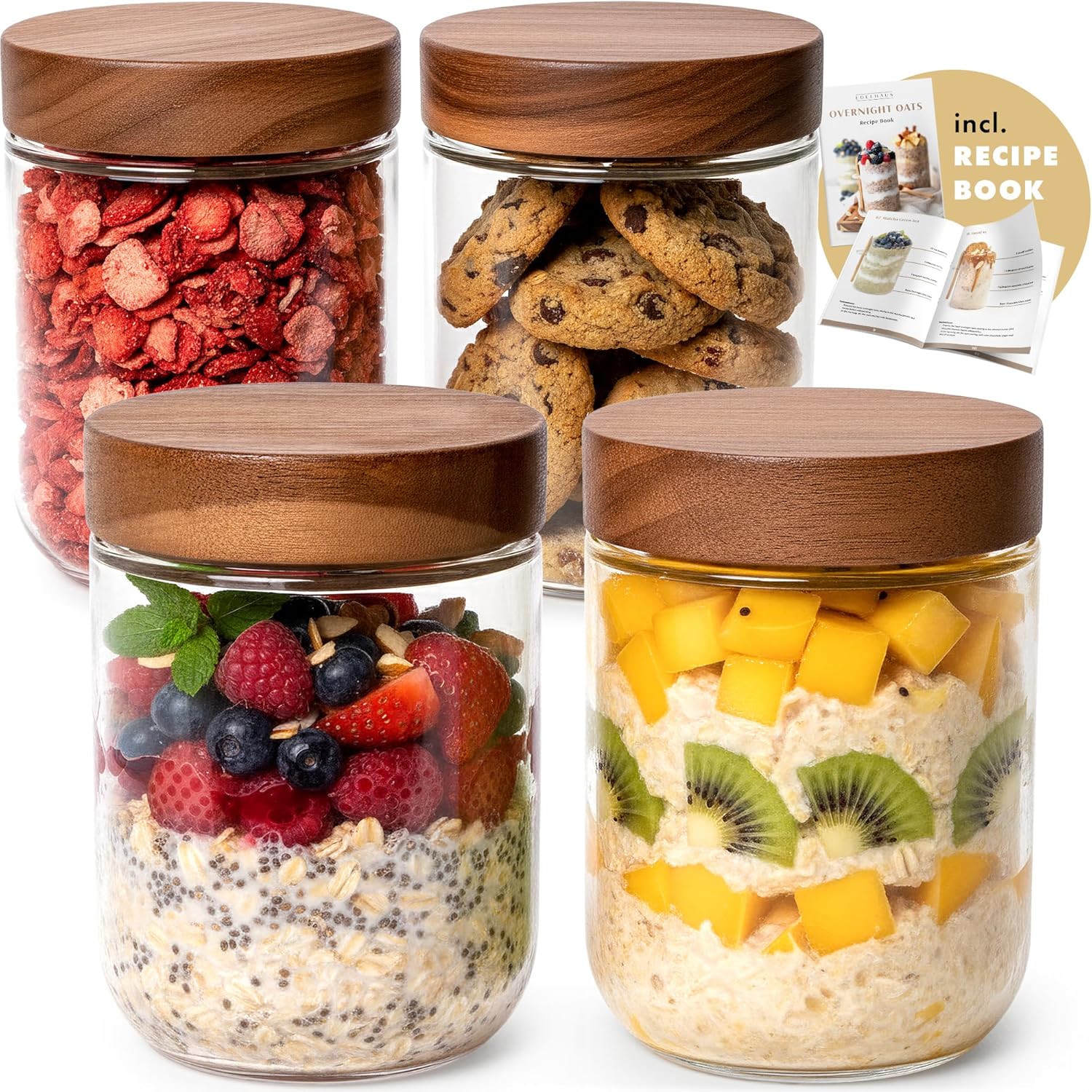 Overnight Oats Containers with - Meal Prep Overnight Oats incelemesi ve fiyatı