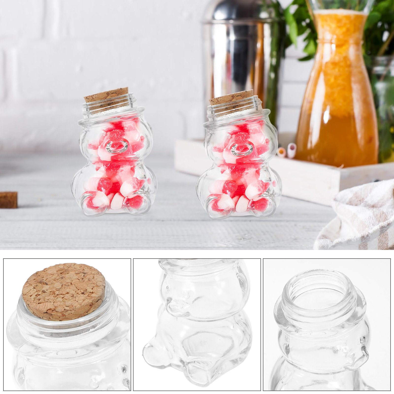 4Pcs Glass Candy Jar Set Trans - Glass Container Set incelemesi ve fiyatı