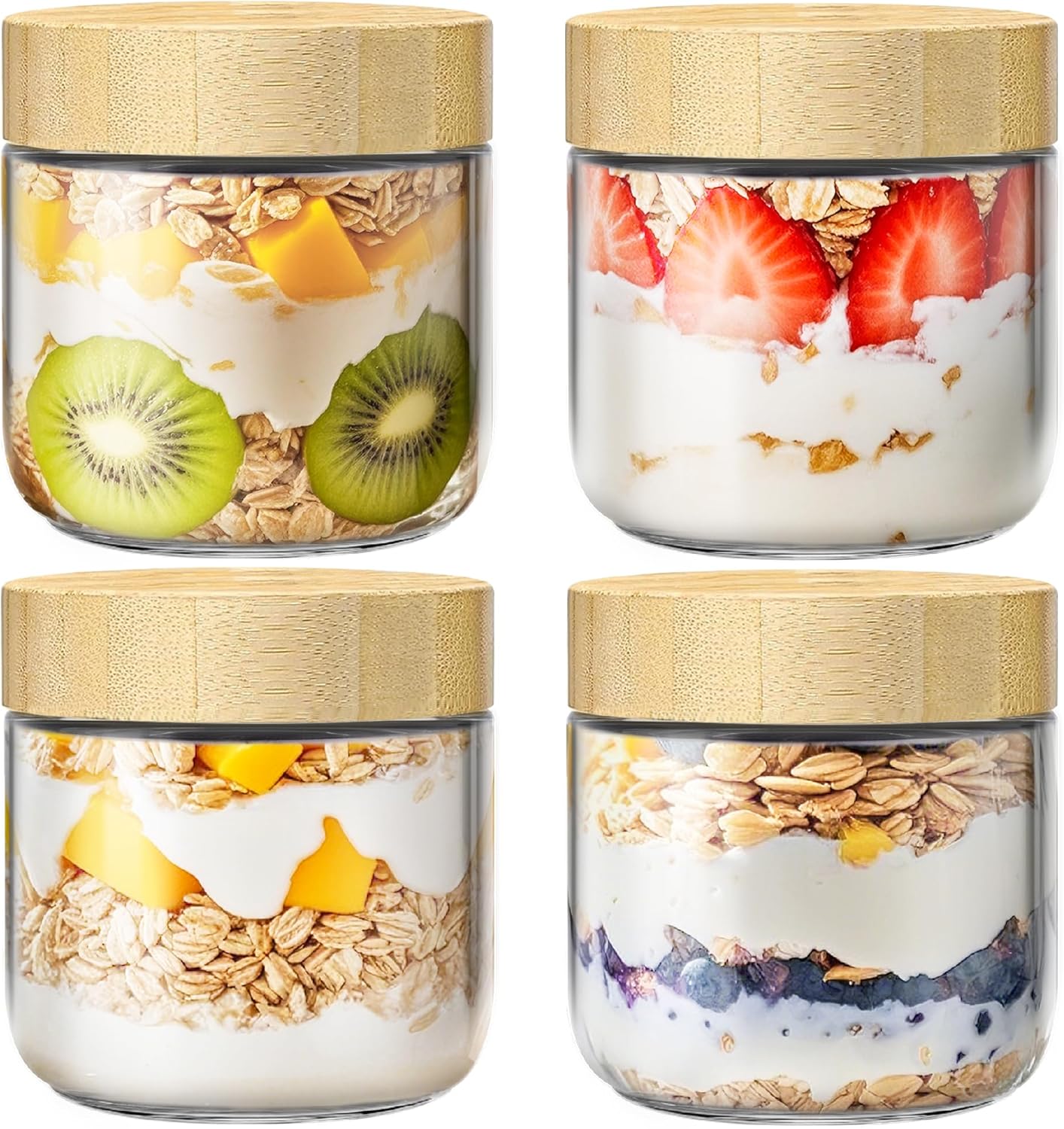 4 Pack 10oz Overnight Oats Con - Meal Prep Overnight Oats incelemesi ve fiyatı