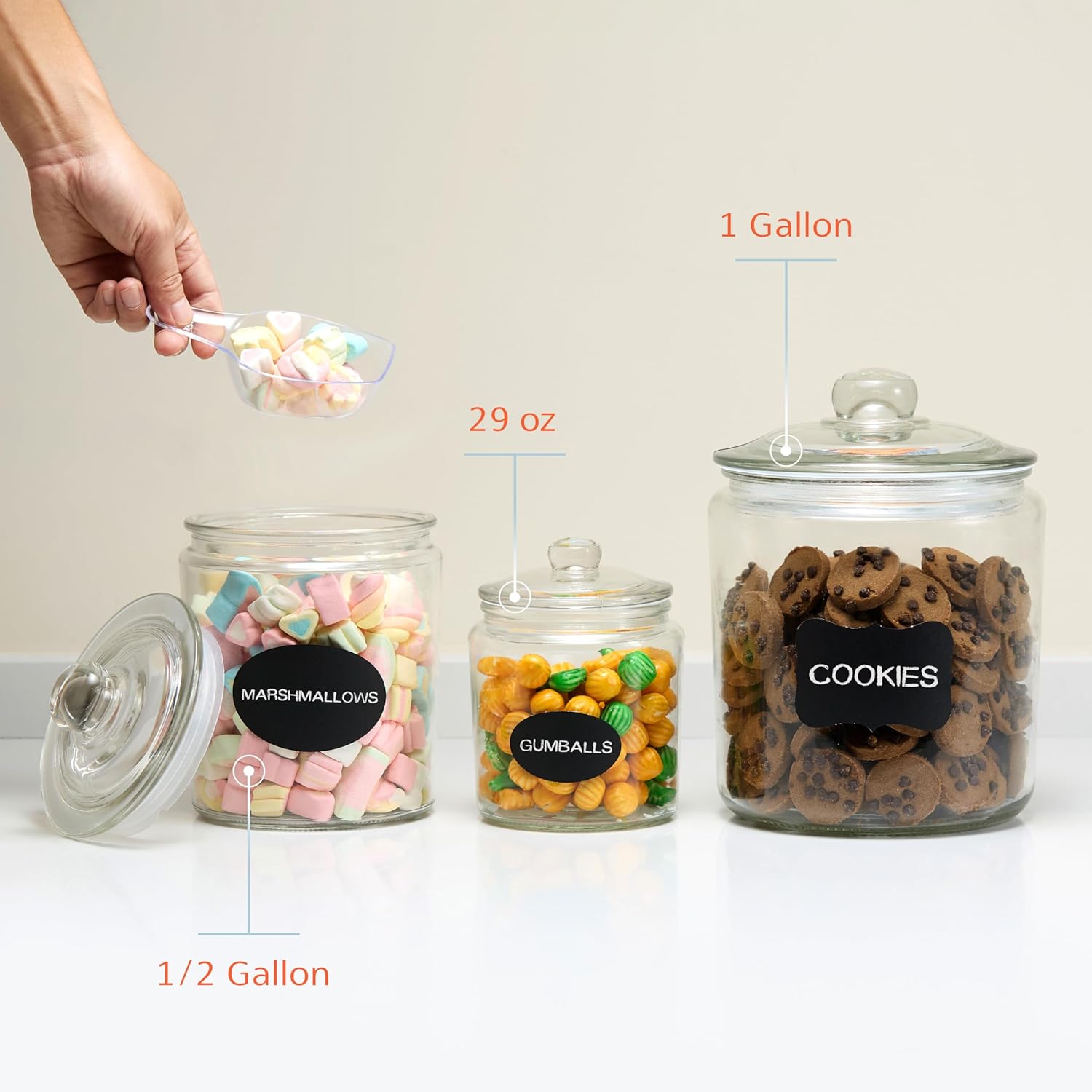 Glass Storage Jars with Lids - - Glass Container Set incelemesi ve fiyatı