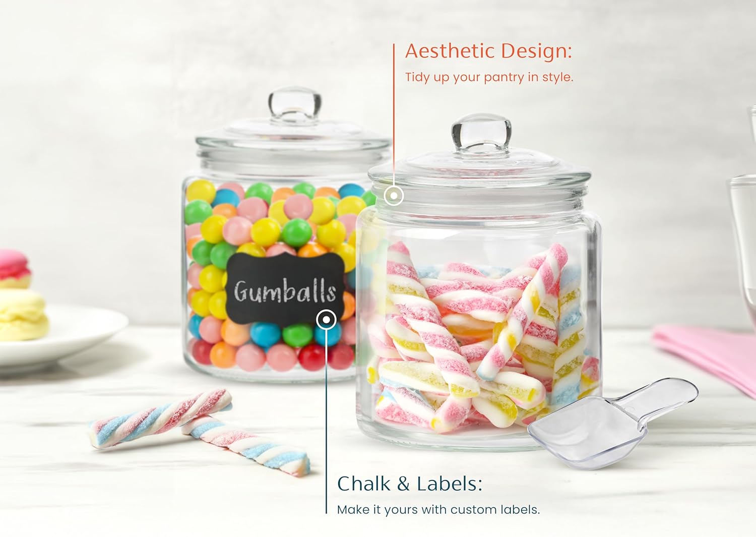 Glass Storage Jars with Lids - - Glass Container Set incelemesi ve fiyatı