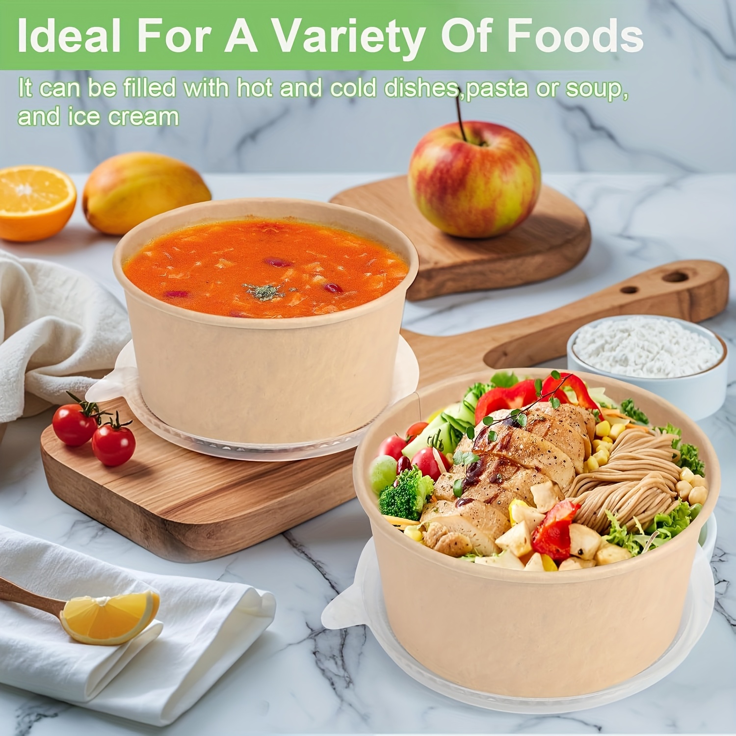 25Oz/750Ml 25/50 Pack Paper Bo - Meal Prep Bowl incelemesi ve fiyatı