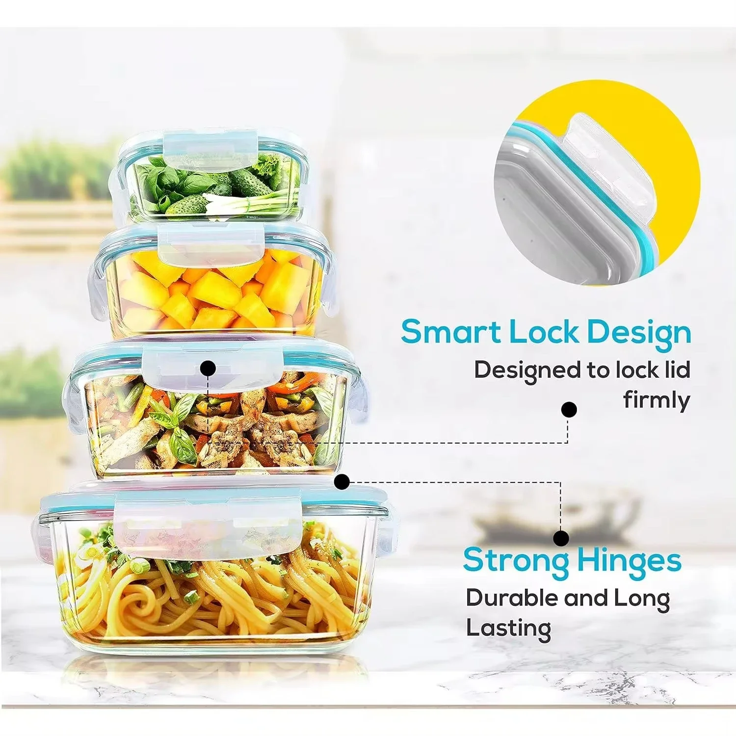 Glass Lunch Box Food Storage C - Meal Prep Ideas incelemesi ve fiyatı