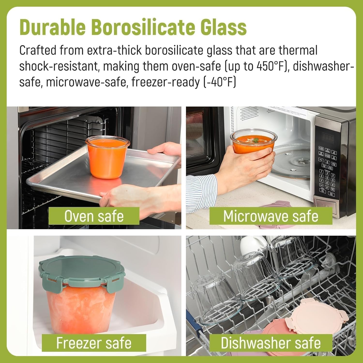 [UPGRADED LID] 6 Sets 3 Cup/24 - Glass Container Set incelemesi ve fiyatı