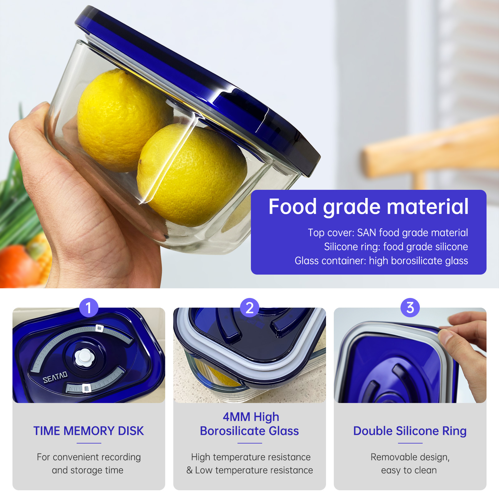 SEATAO Glass Food Storage Cont - Meal Prep Ideas incelemesi ve fiyatı