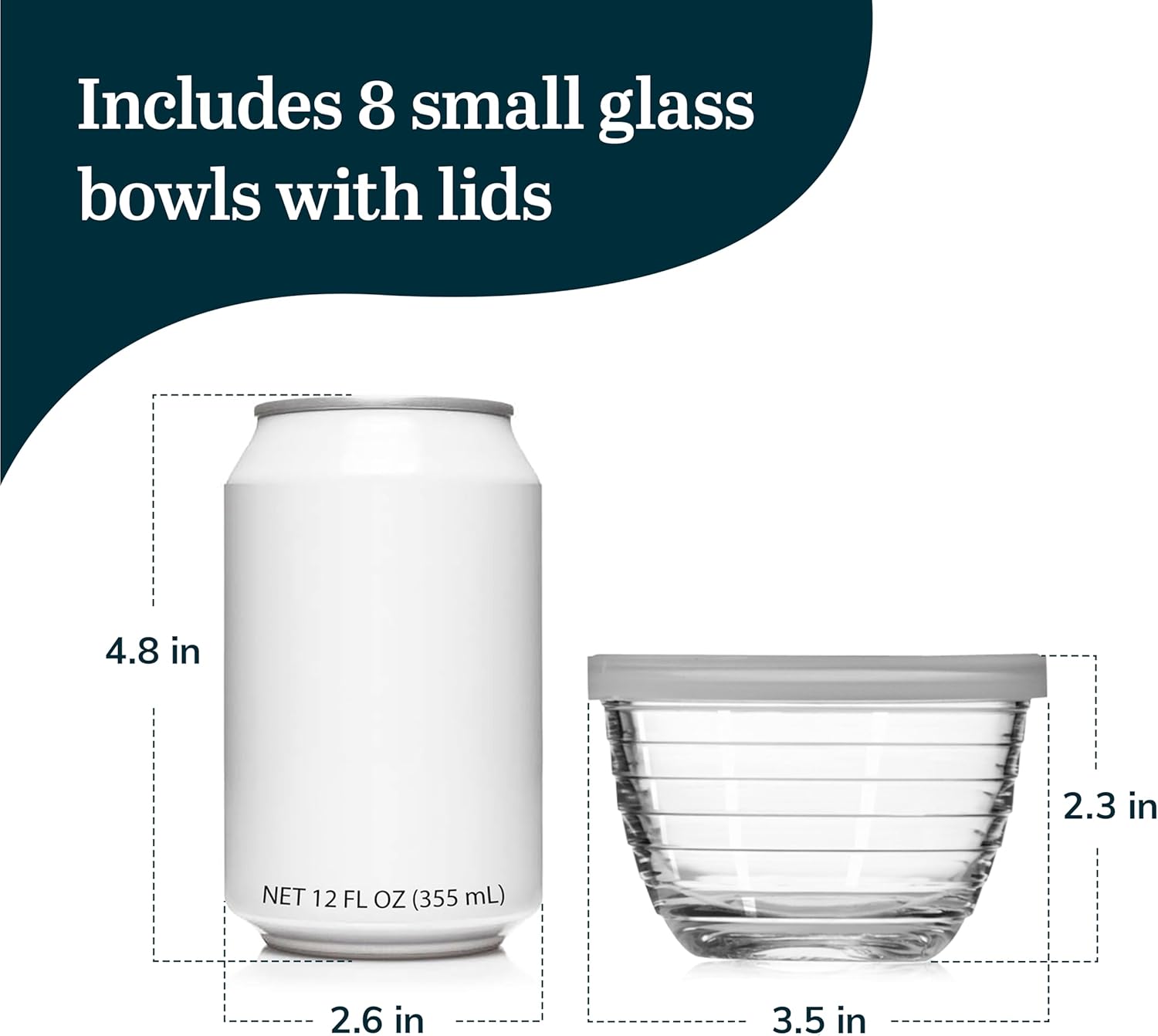 Small Glass Prep Bowls with Li - Meal Prep Bowl incelemesi ve fiyatı